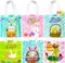 24 Pcs Easter Gift Bags, 8.7" x 8.7" Mini Size Creamed Tone Easter Gift